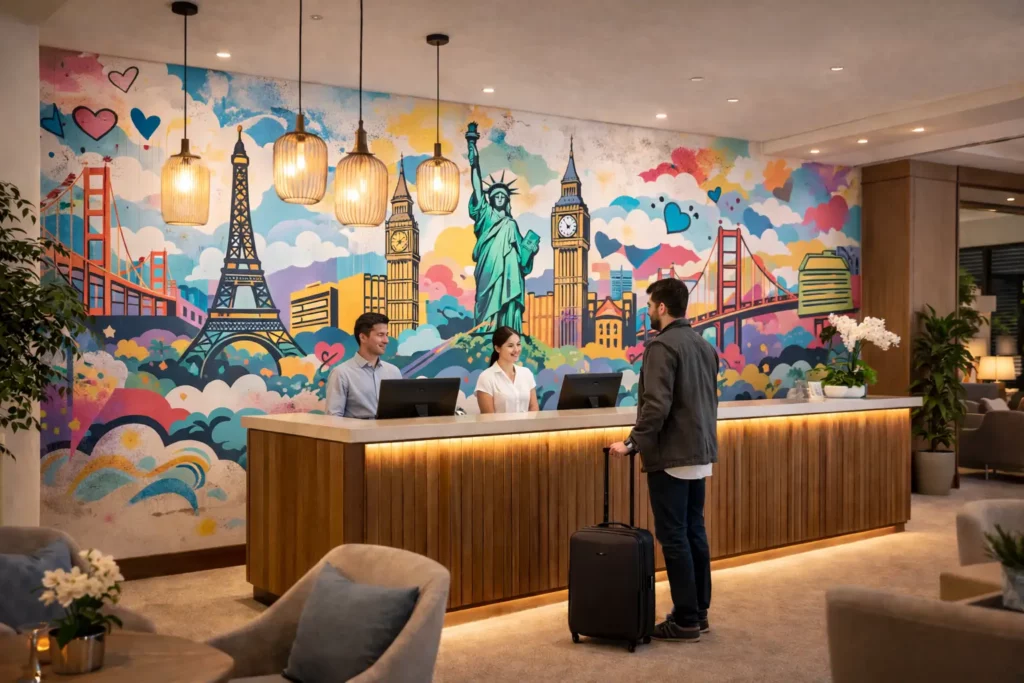 impression-murale-reception-hotel-graffiti-monuments.webp