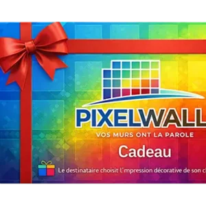 Carte cadeau Pixelwall pour offrir une impression décorative personnalisée pour la maison.