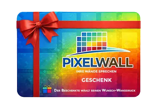 Carte cadeau Pixelwall pour offrir une impression décorative personnalisée pour la maison.